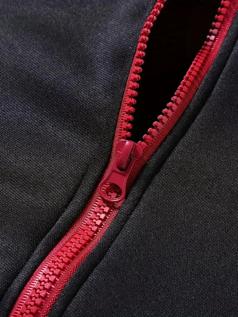 Men's Zip-up Jackets All Season Daily Casual Sports Riding Versatile Hooded Coats Male Gym Fitness Hoodie Dragon Printed Clothes