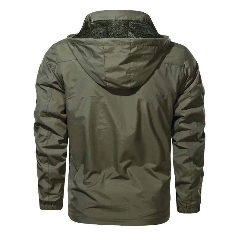 Men's jacket 2025 new spring and autumn windproof waterproof outdoor casual workwear hooded mountaineering jacket jacket jacket