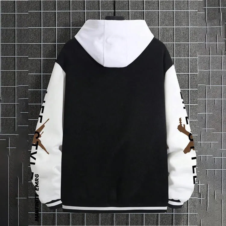 Men's baseball jacket 2023 Spring and Autumn season trendy American high street ruffian handsome young men's loose casual jacket