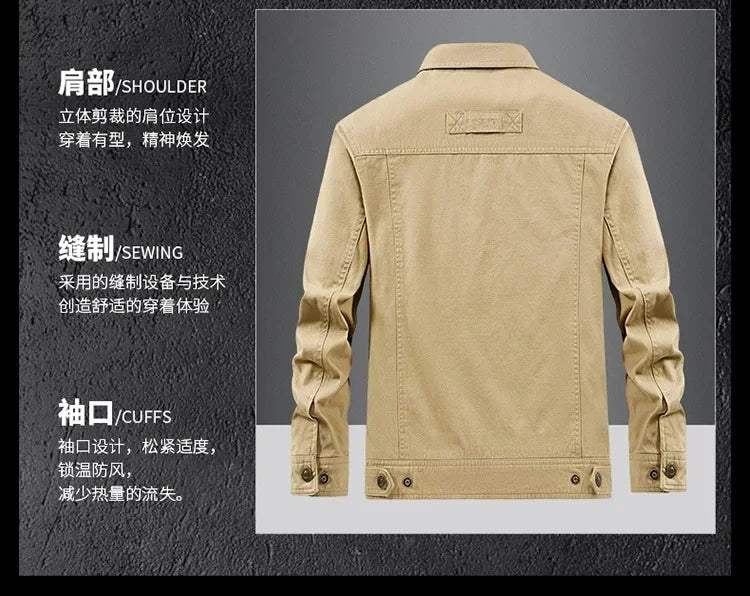 Casual Jackets For Men's Techwear Windproof Black Green Military Bomber Cargo 2024 Spring Autumn Clothing Oversize 5XL