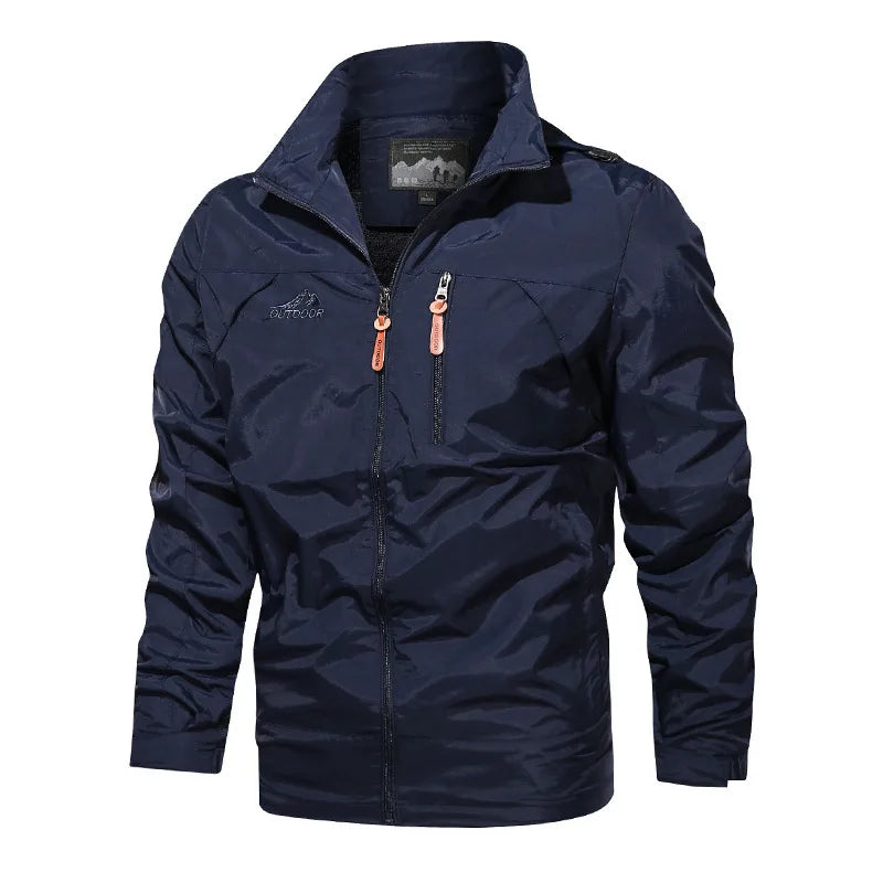 Men's jacket 2025 new spring and autumn windproof waterproof outdoor casual workwear hooded mountaineering jacket jacket jacket