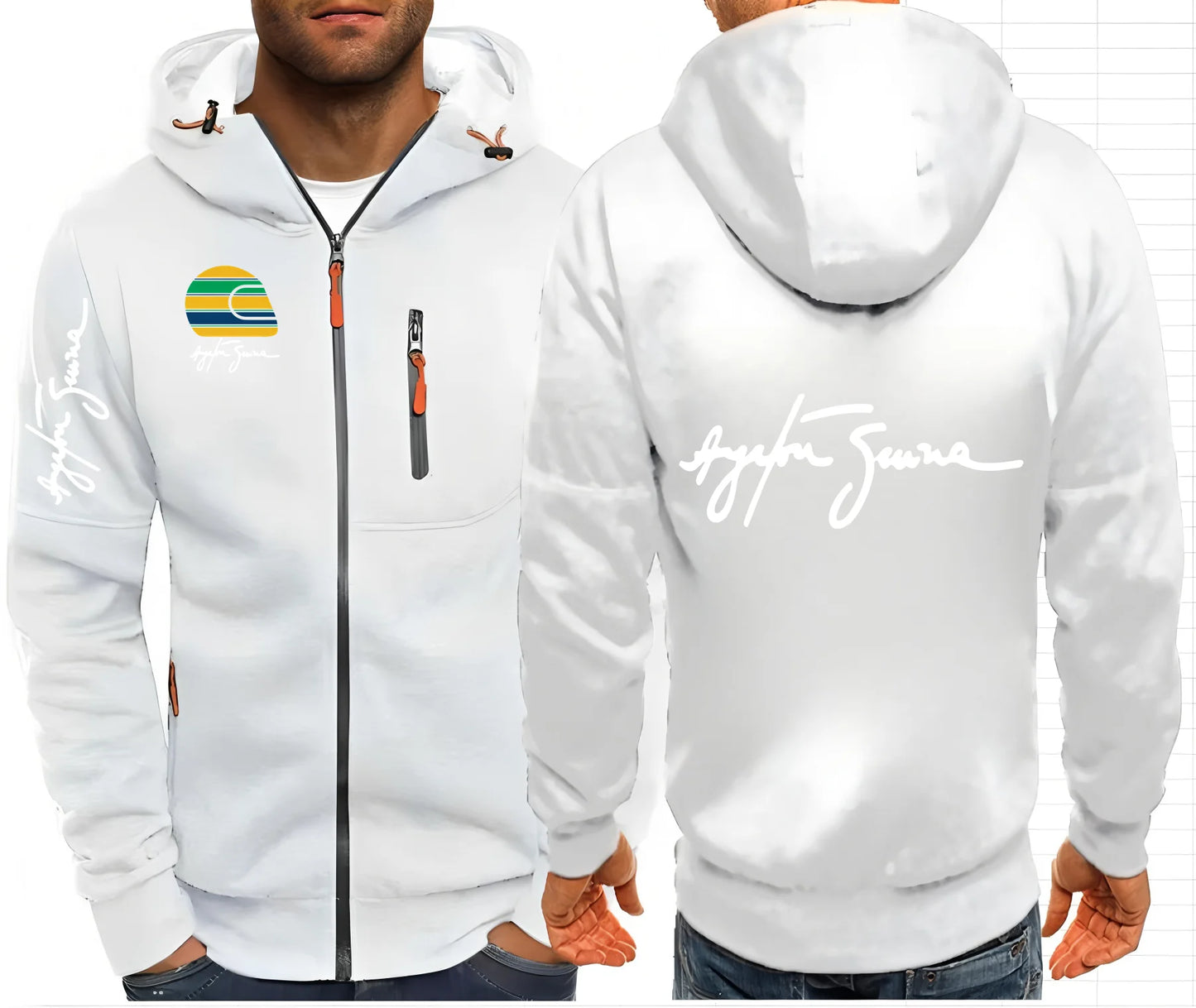 2025 Hero Ayrton Senna Racer F1 Mens Jackets Hooded Coats Casual Zipper Sweatshirts Male Men Sweatshirt Outerwear Hoodies Jacket