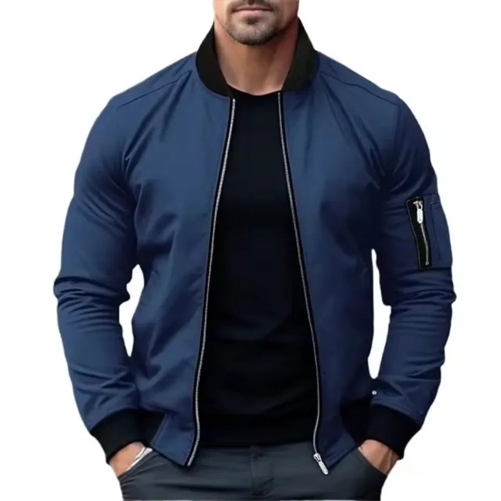 Jacket Casual Lightweight Jacket For Men Sports Windbreaker Zip Up Coat with Pockets Clothing Spring Autumn Men's Bomber jackets