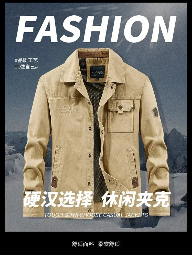 Casual Jackets For Men's Techwear Windproof Black Green Military Bomber Cargo 2024 Spring Autumn Clothing Oversize 5XL