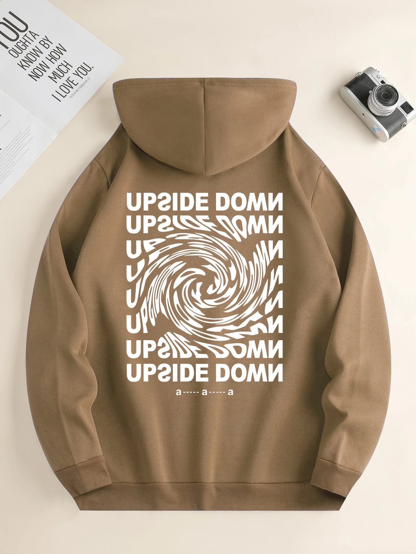 Men's new fashion hoodie, casual daily drawstring hooded sweatshirt, monogrammed, front kangaroo pocket, men's jacket
