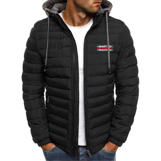 Martini racing men's printed jacket, long sleeved, warm, padded, thick, casual, innovative in 2025
