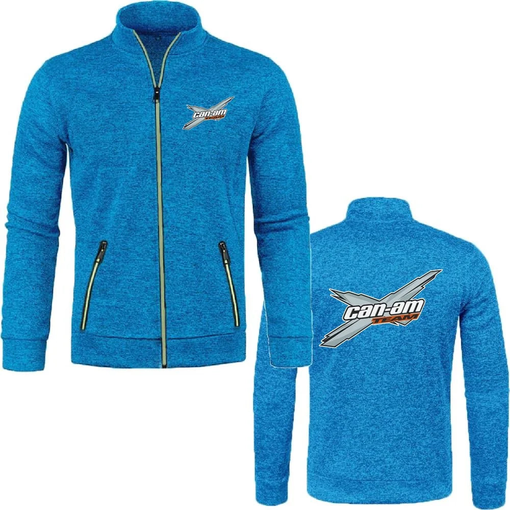 Men Jacket Can Am Off Road Brp Atv Commander Utv Outlander Outerwear Stand Collar Fleece Sweatshirts Jersey Zipper Knitwear Coat