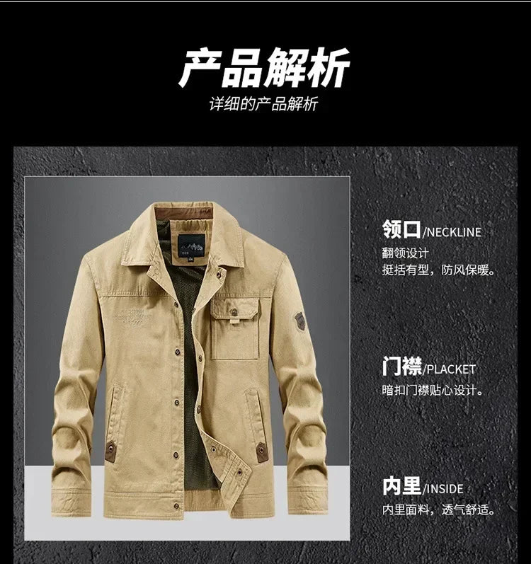 Casual Jackets For Men's Techwear Windproof Black Green Military Bomber Cargo 2024 Spring Autumn Clothing Oversize 5XL
