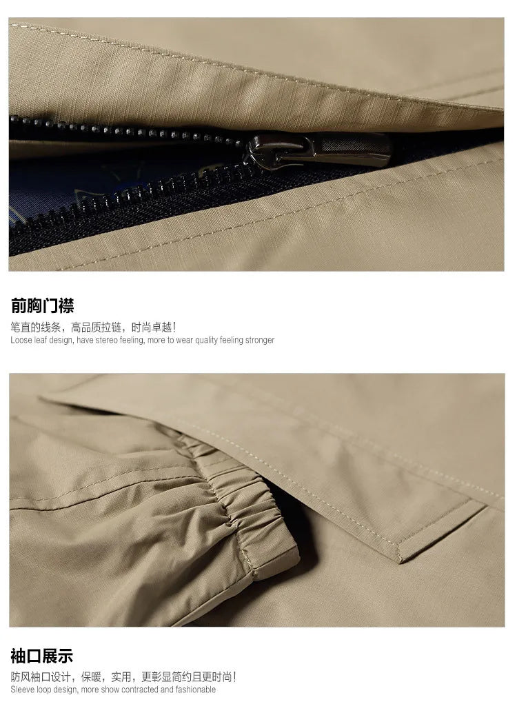 Waterproof jackets Casual Windbreaker Jackets Outdoor Caogo Coat men Plus Size Man Solid Waterproof Men's Zipper Slim fit Jacket
