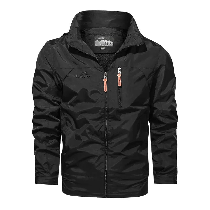 Men's jacket 2025 new spring and autumn windproof waterproof outdoor casual workwear hooded mountaineering jacket jacket jacket