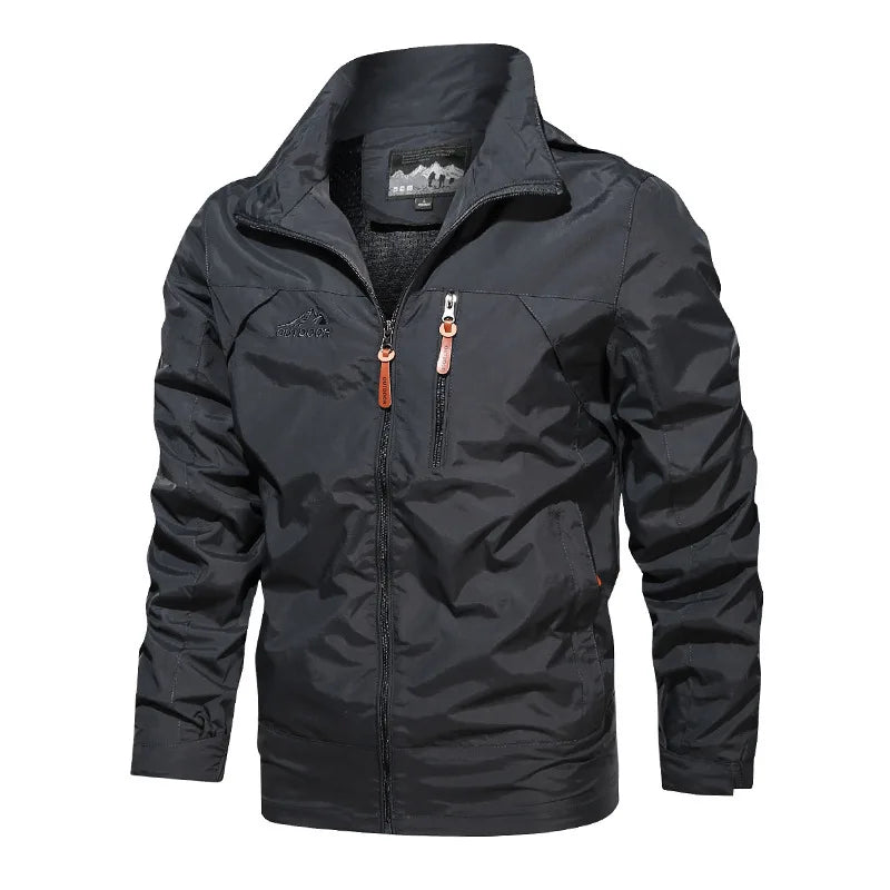 Men's jacket 2025 new spring and autumn windproof waterproof outdoor casual workwear hooded mountaineering jacket jacket jacket