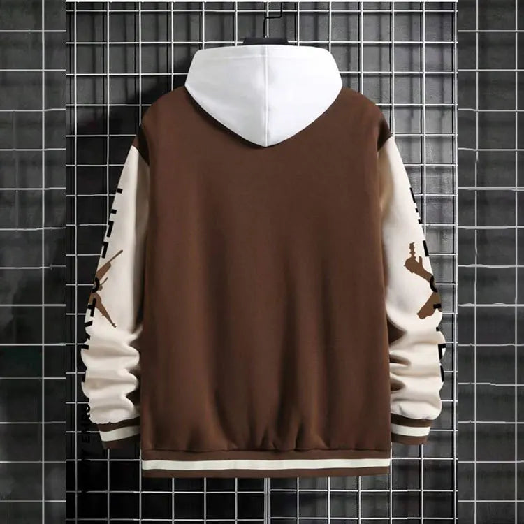 Men's baseball jacket 2023 Spring and Autumn season trendy American high street ruffian handsome young men's loose casual jacket